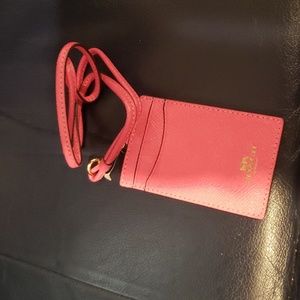 Coach lanyard in pink